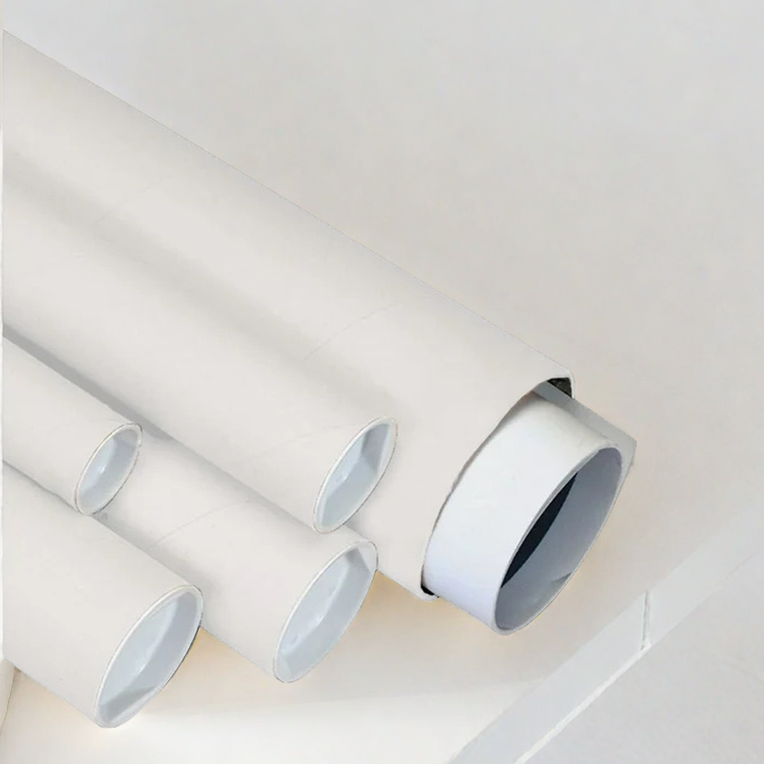 White Cardboard Poster Storage Tubes Document Storage Paper Shopping Tubes 