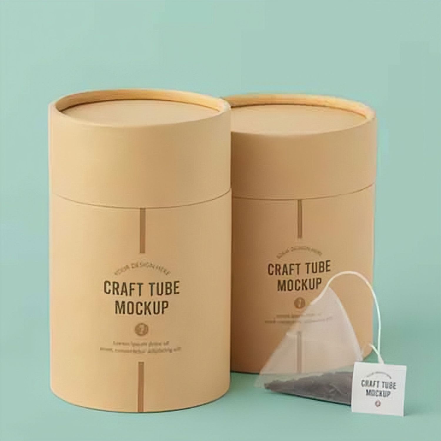 Kraft Cylinder Paper Tube with Vibrant Silkscreen Printing for Coffee or Tea
