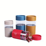 Wholesale Color Printing Paper Materials Dried fruit food grade Paper Container With Clear Window 