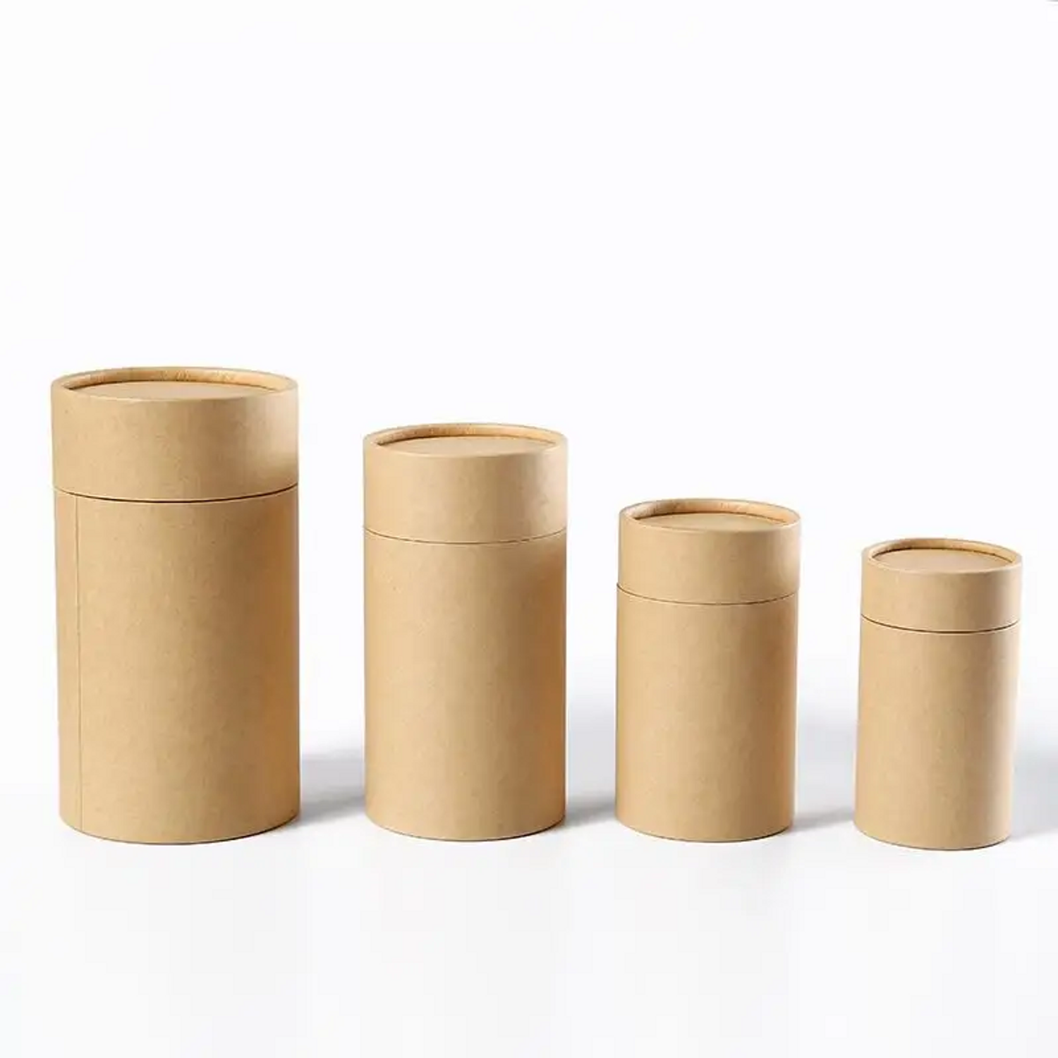 Various Sizes Recycled Round Kraft Skin Care Product Paper Packaging