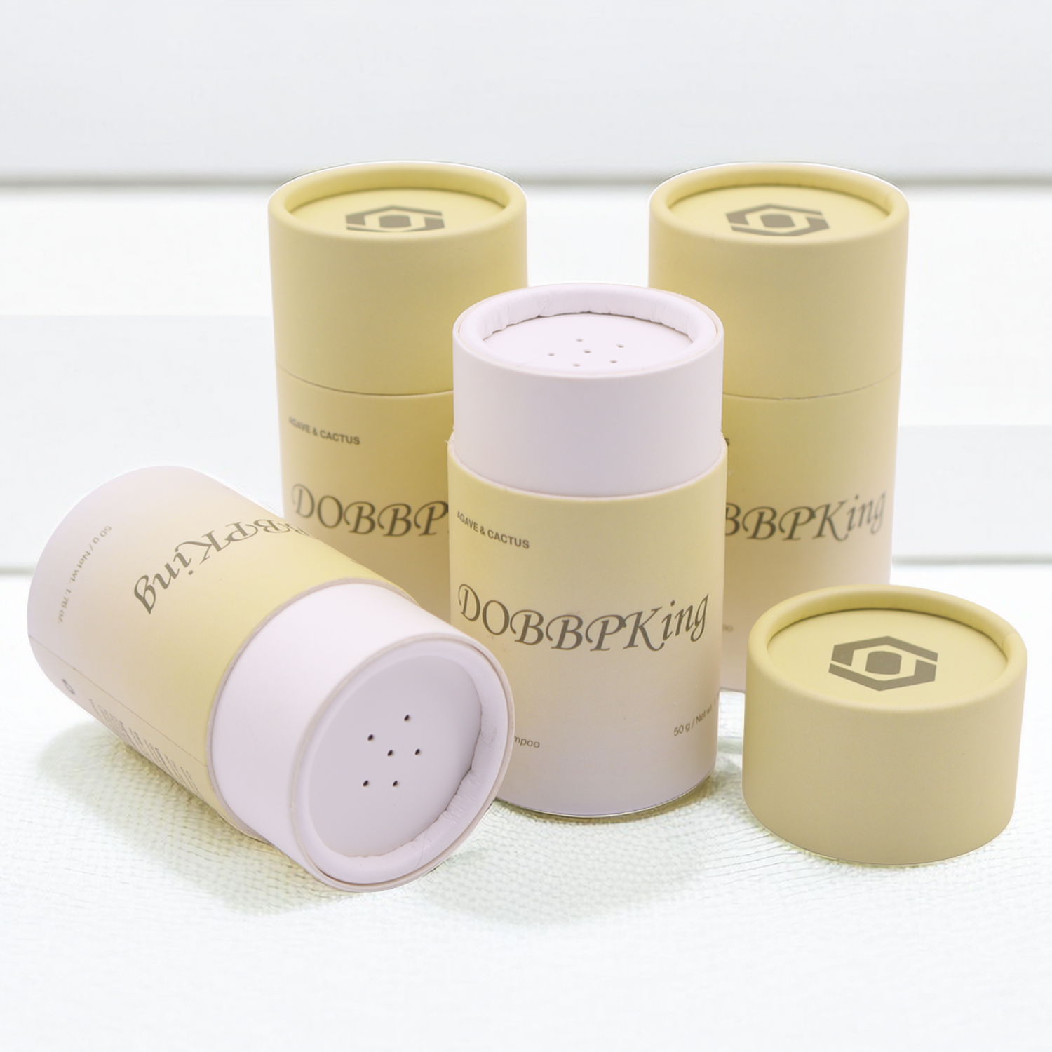 Blush talcum powder cosmetic packaging paper packaging tube with sifter