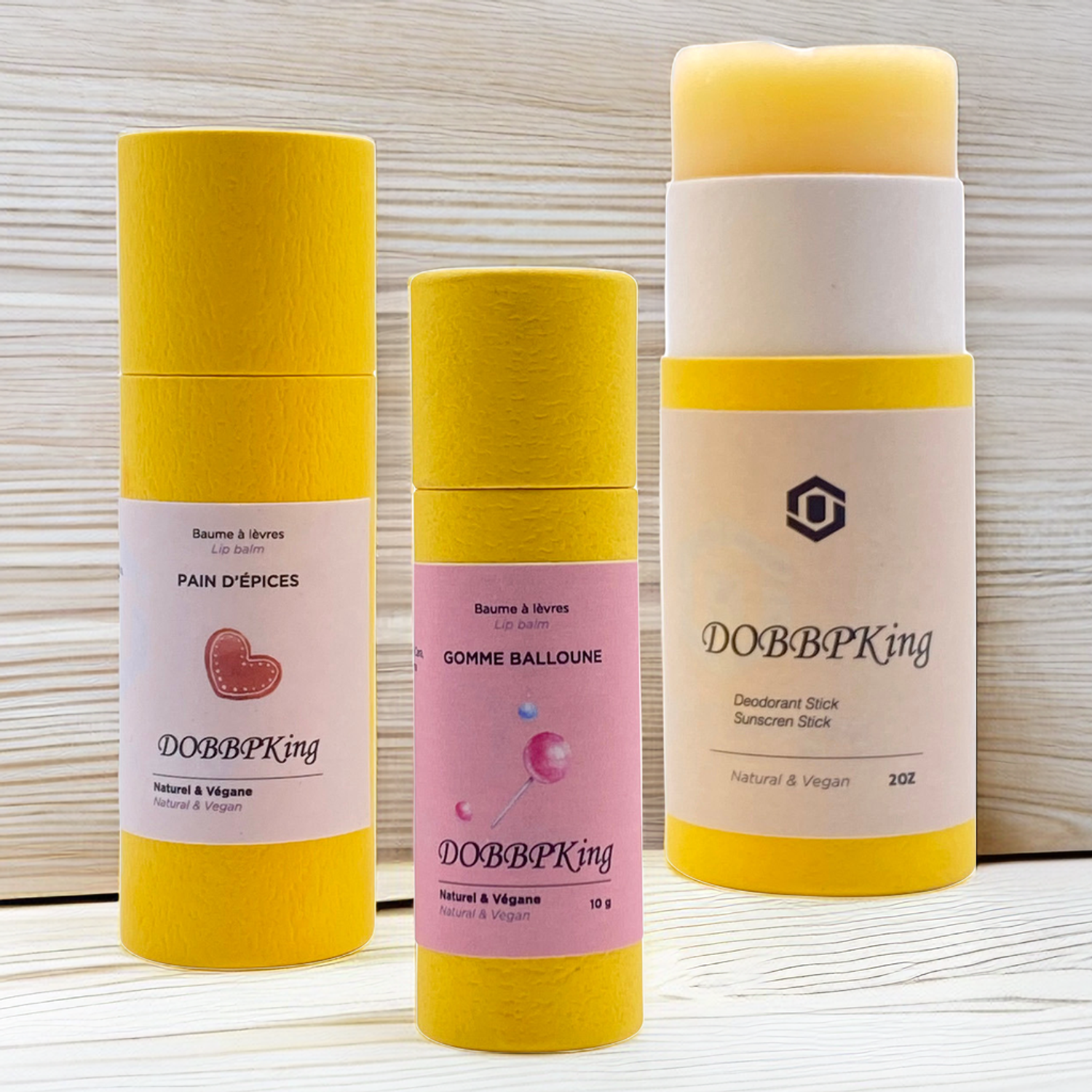 Sustainable Paperboard Lip Balm Tubes with Push-Up Mechanism