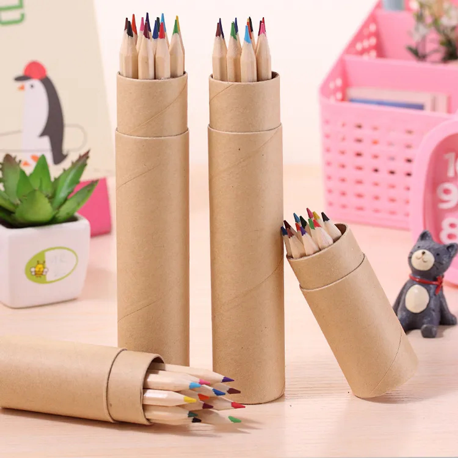 Wholesale Art Colored Pencils Paper Tube Packing