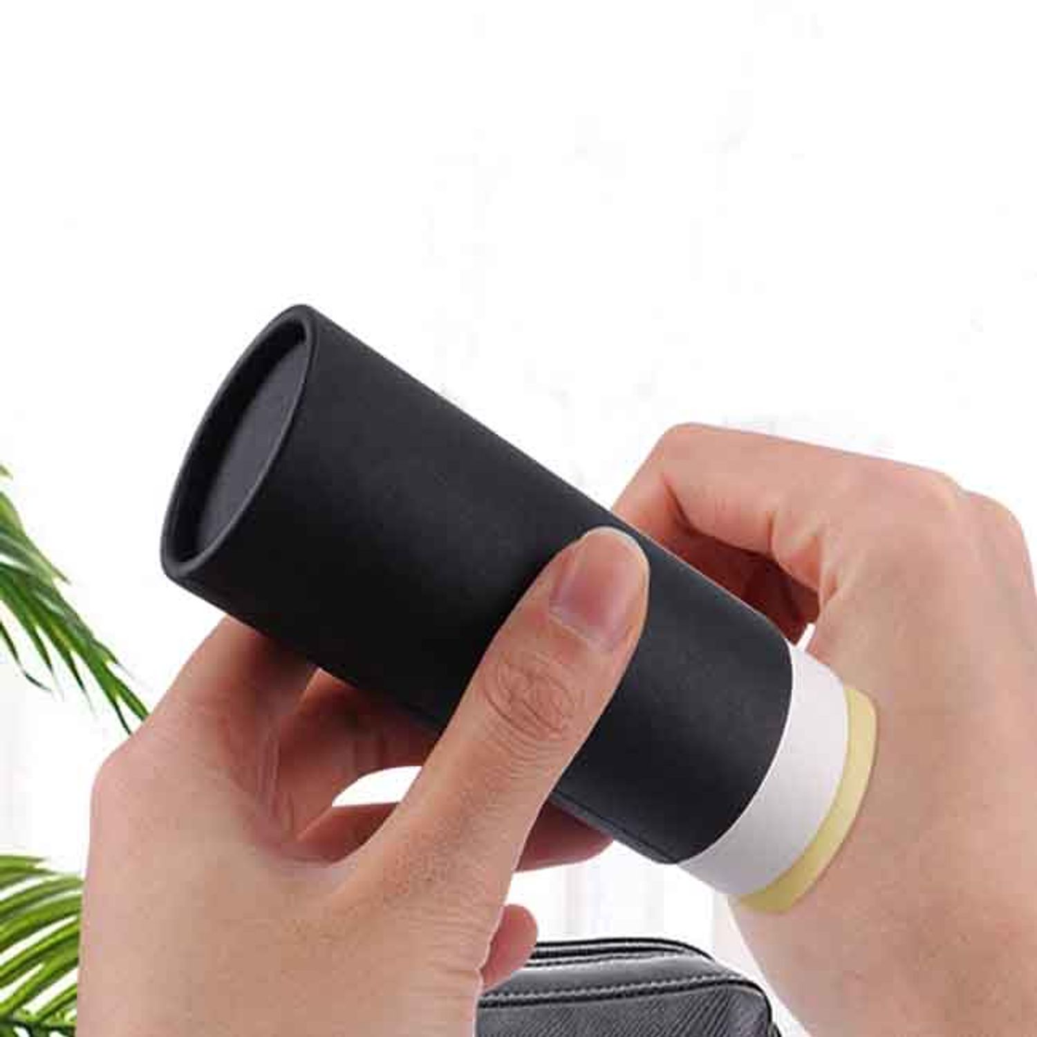 Black Lip Balm Paper Tube Packaging 