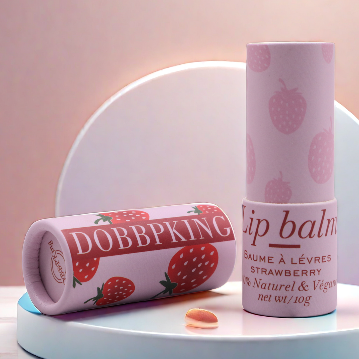 Green Lip Balm Tubes Crafted from Recycled Kraft Paper and Soybean Ink