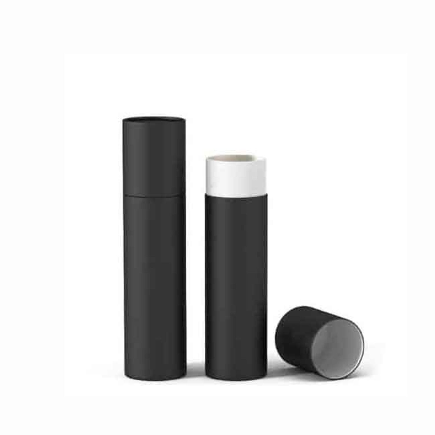 Black Lip Balm Paper Tube Packaging 