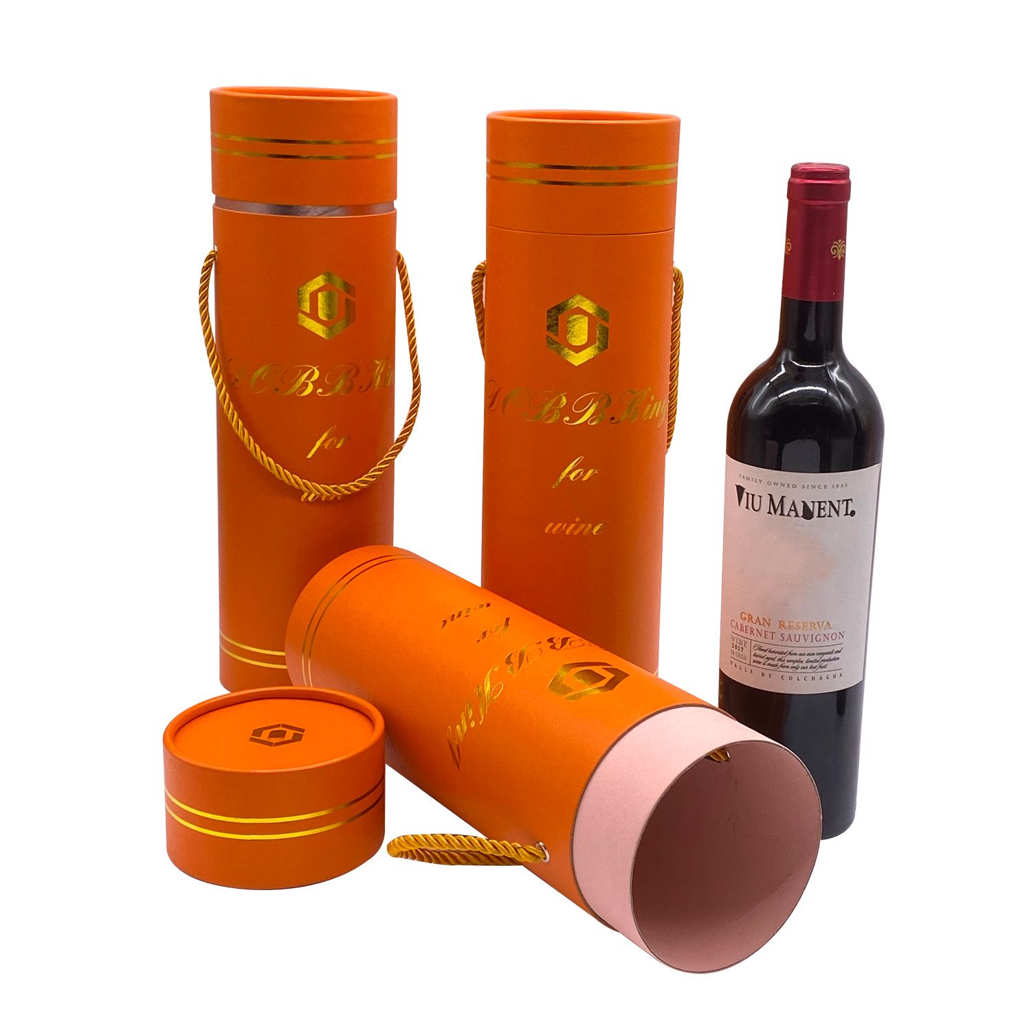 Custom New Style Single Bottle Red Wine Protective Packaging Tube