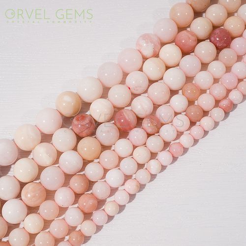 Pink Opal Beads, Smooth Australian Pink Opal Round Beads, 6mm 8mm 10mm