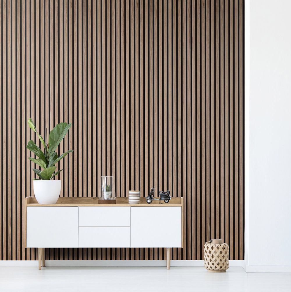 Eco Friendly Material Acoustic Slated Wall Board