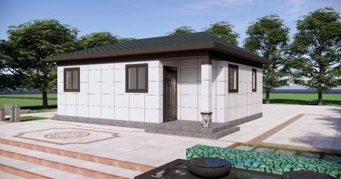 Moderna casa pré-fabricada casas de luxo com isolamento personalizado galvanizado de aço leve vila de casa