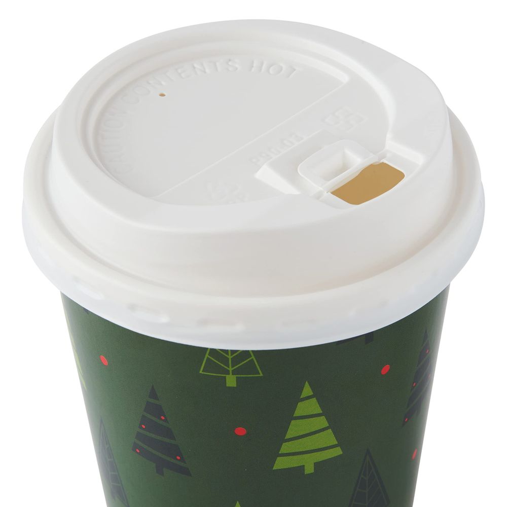 Custom Double Wall Christmas Paper Coffee Cups with Lids