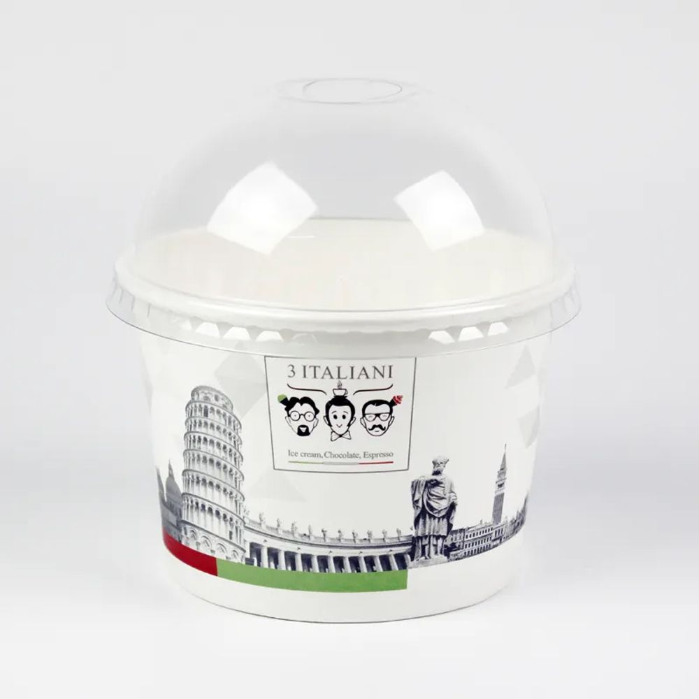 Ice Cream Packaging Cup with Dome Lid
