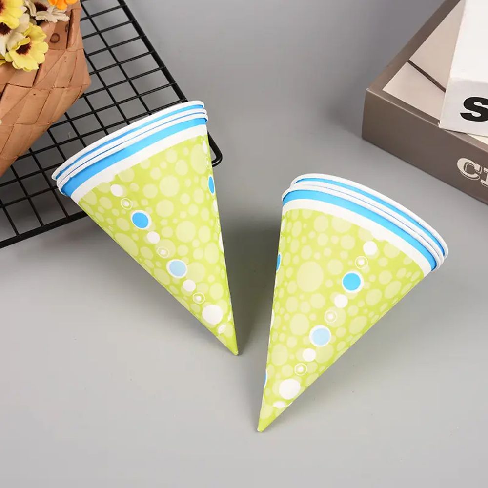 Custom Disposable Ice Cream Paper Cone Cups