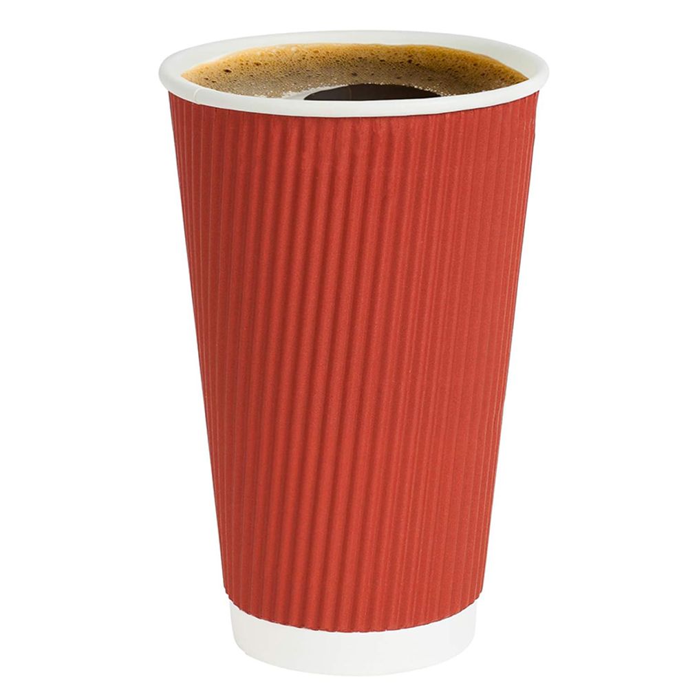 Custom Insulated Ripple Wall Red Coffee Cups