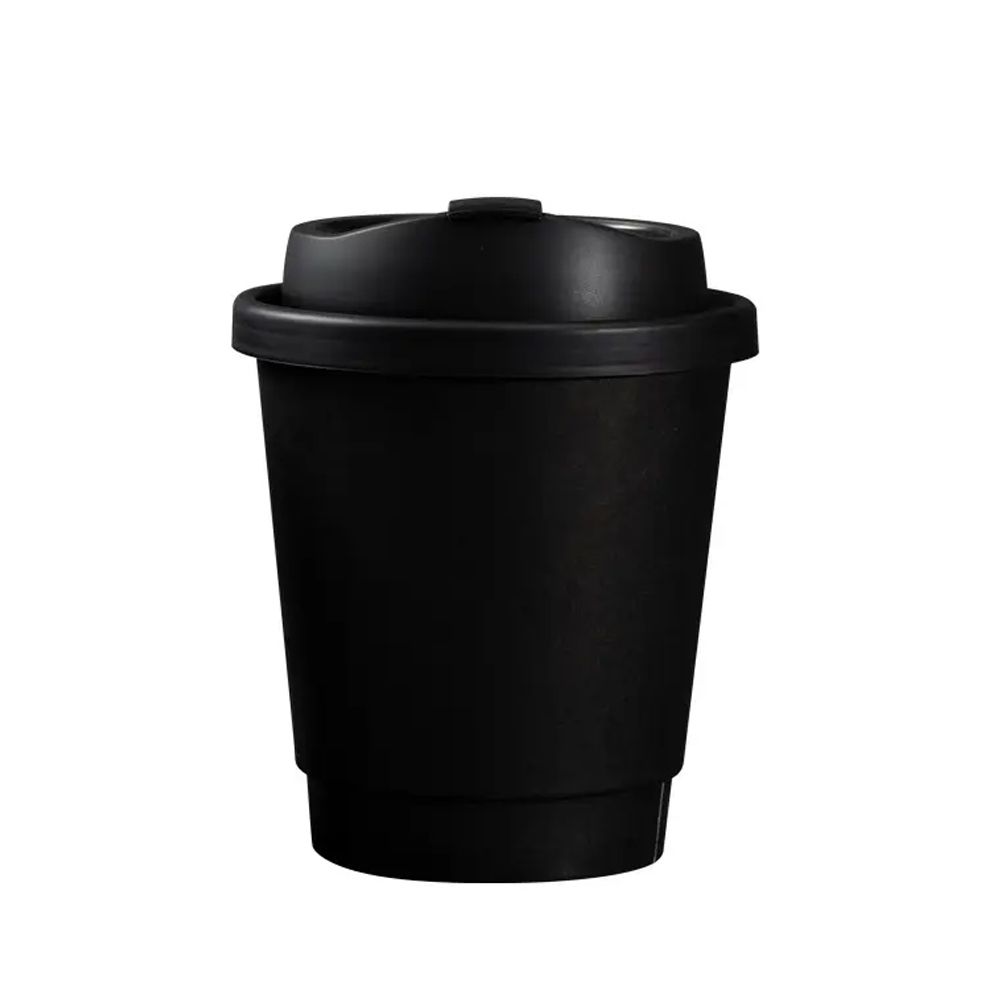 Eco-Friendly Double Wall Black Coffee Cups with Lids