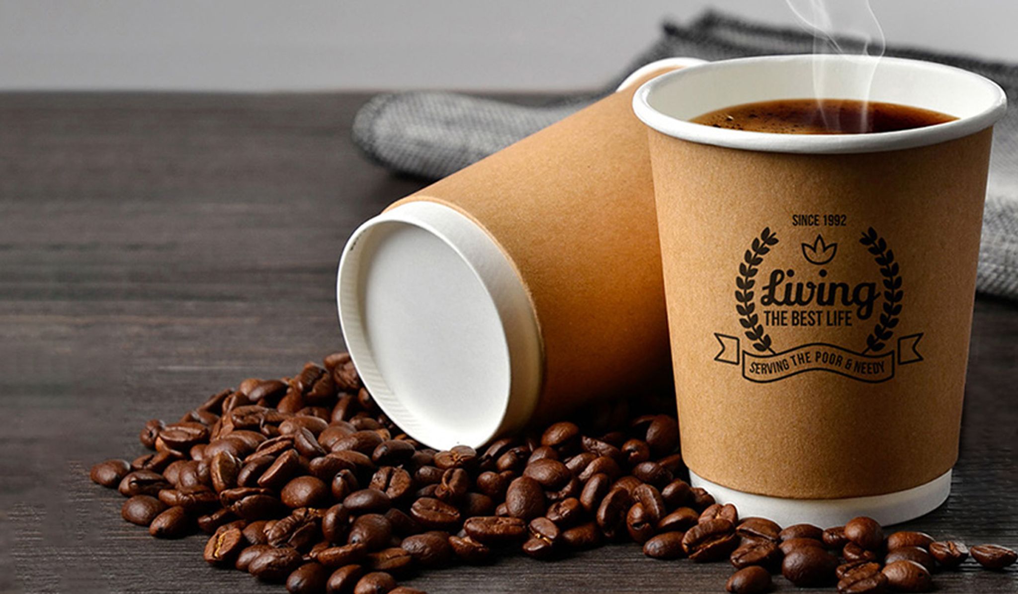 Plastic-Free Compostable Paper Cups