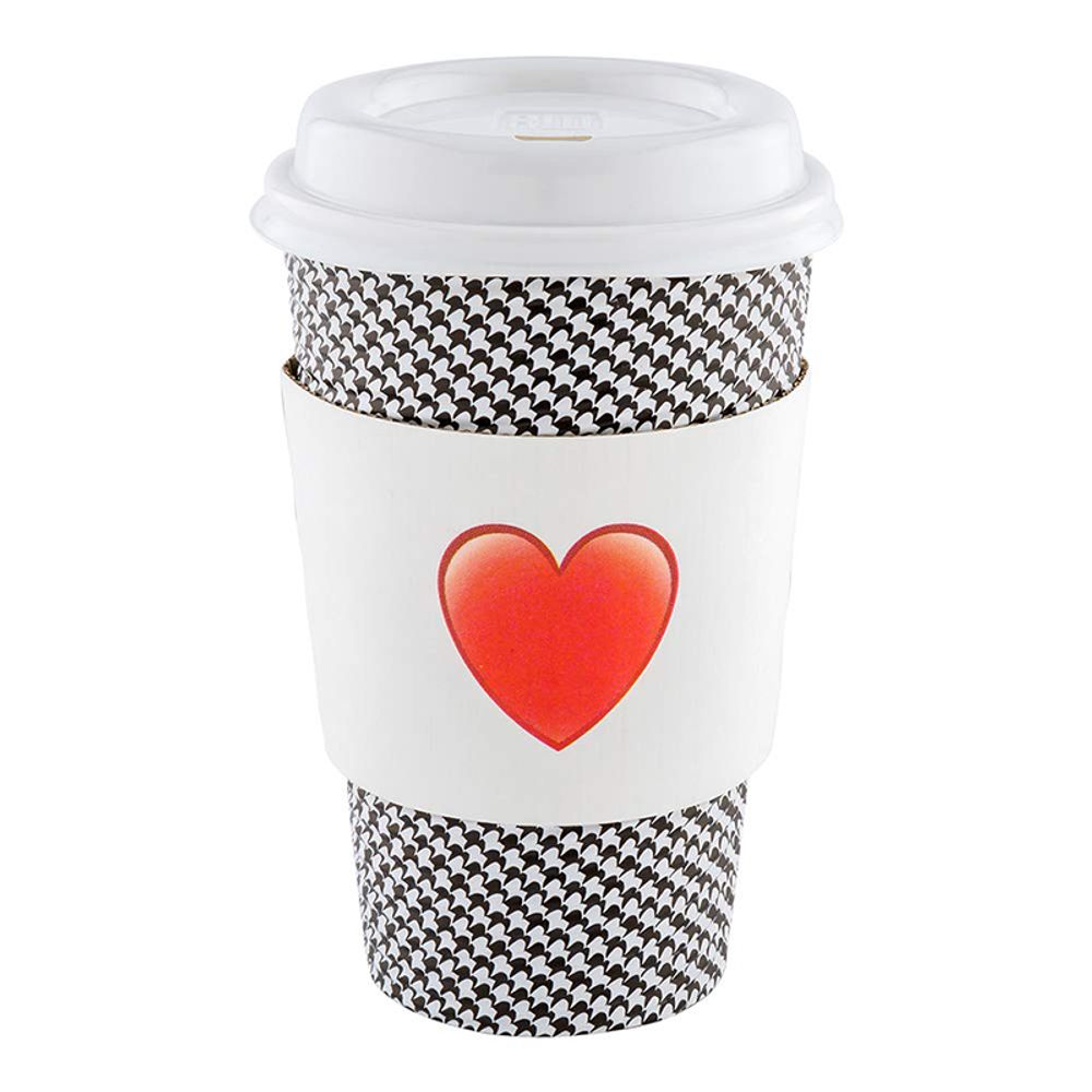 Custom Ripple Wall Coffee Cups with Sleeves and Lids