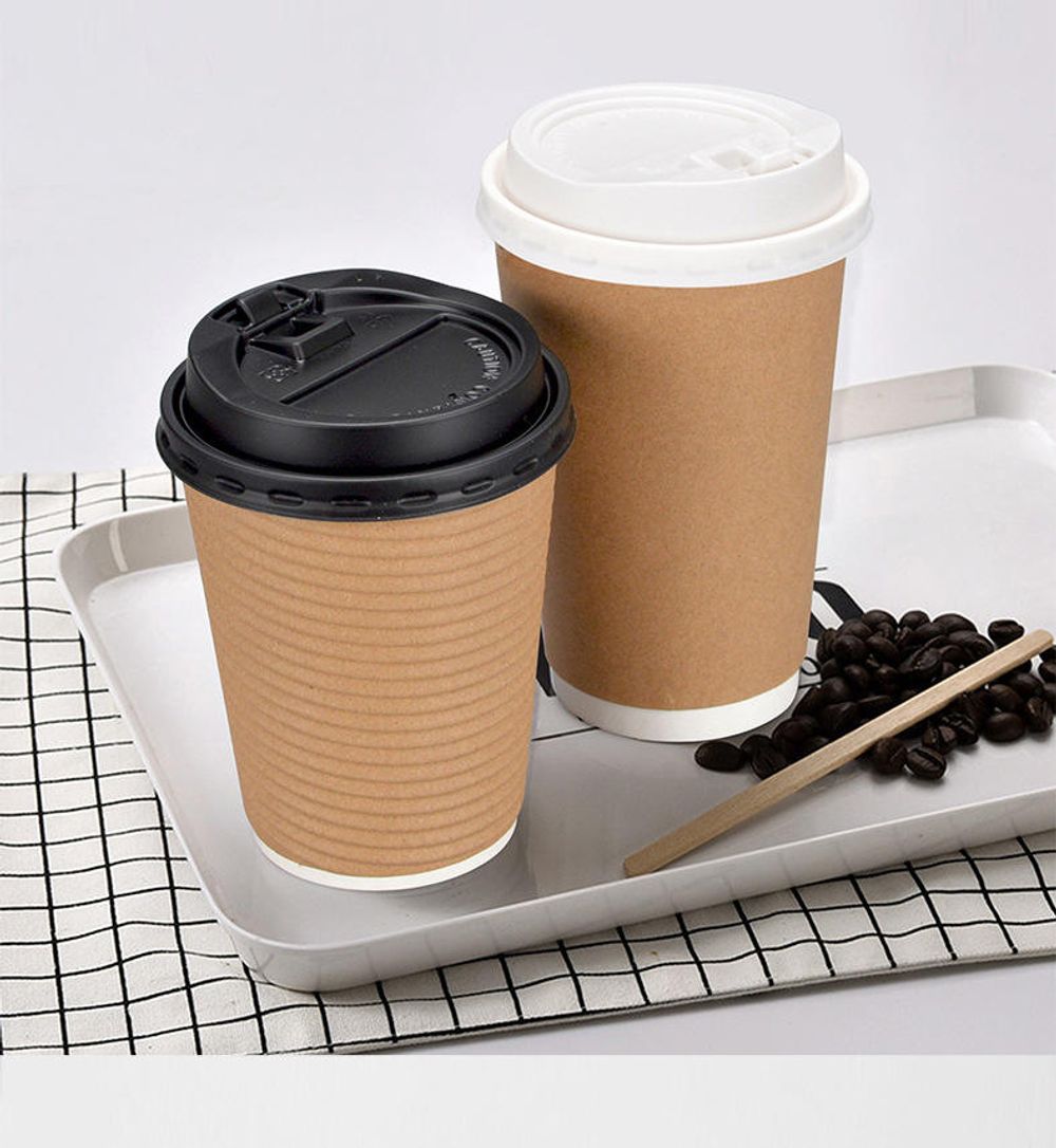Double Wall Paper Coffee Cup with Lids
