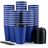 16 Oz Insulated Ripple Wall Coffee Cups With Lids & Straws （Blue）
