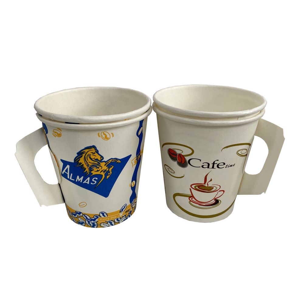 Hot Coffee Paper Cup With Handle And Lids