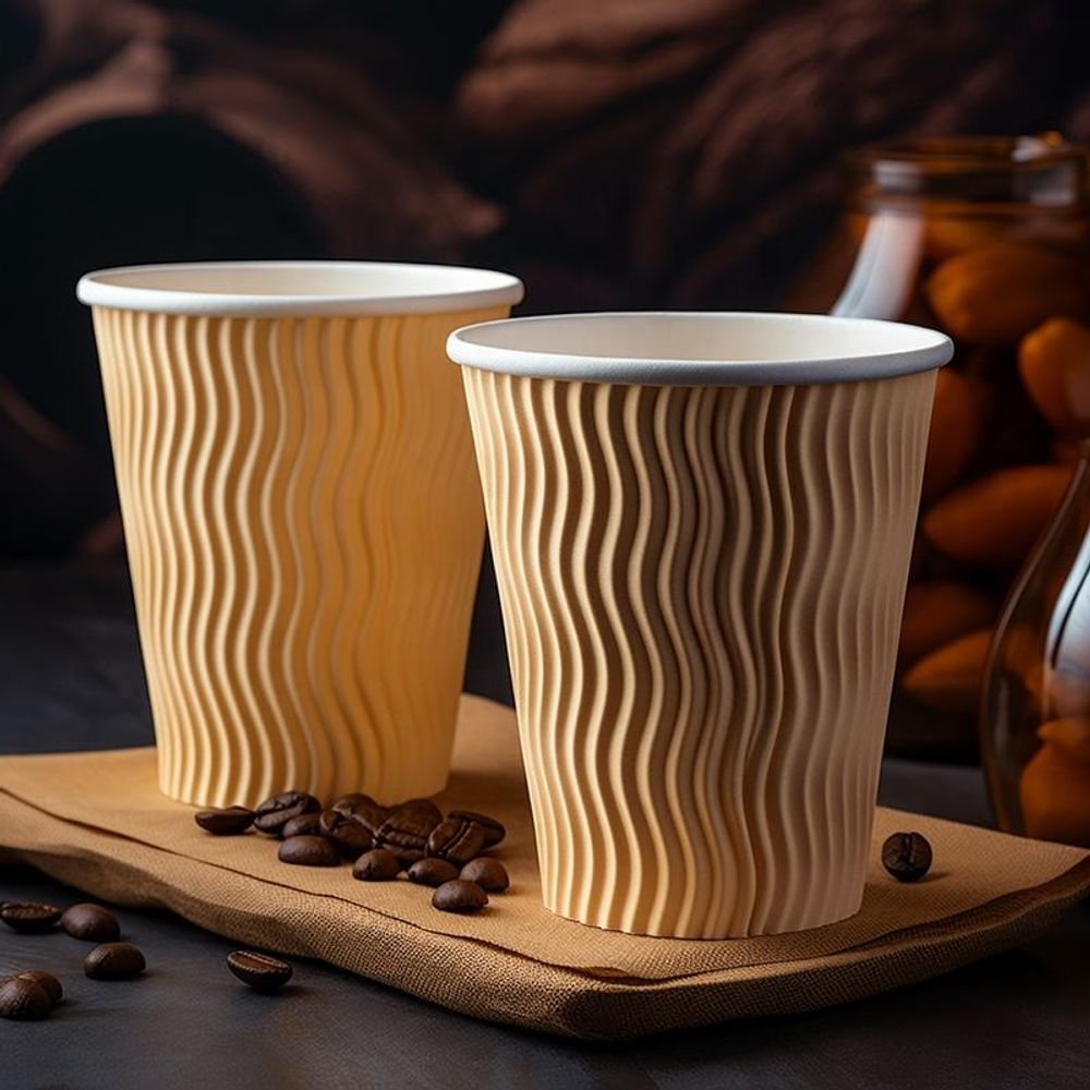 Double Wall Ripple Coffee Paper Cups