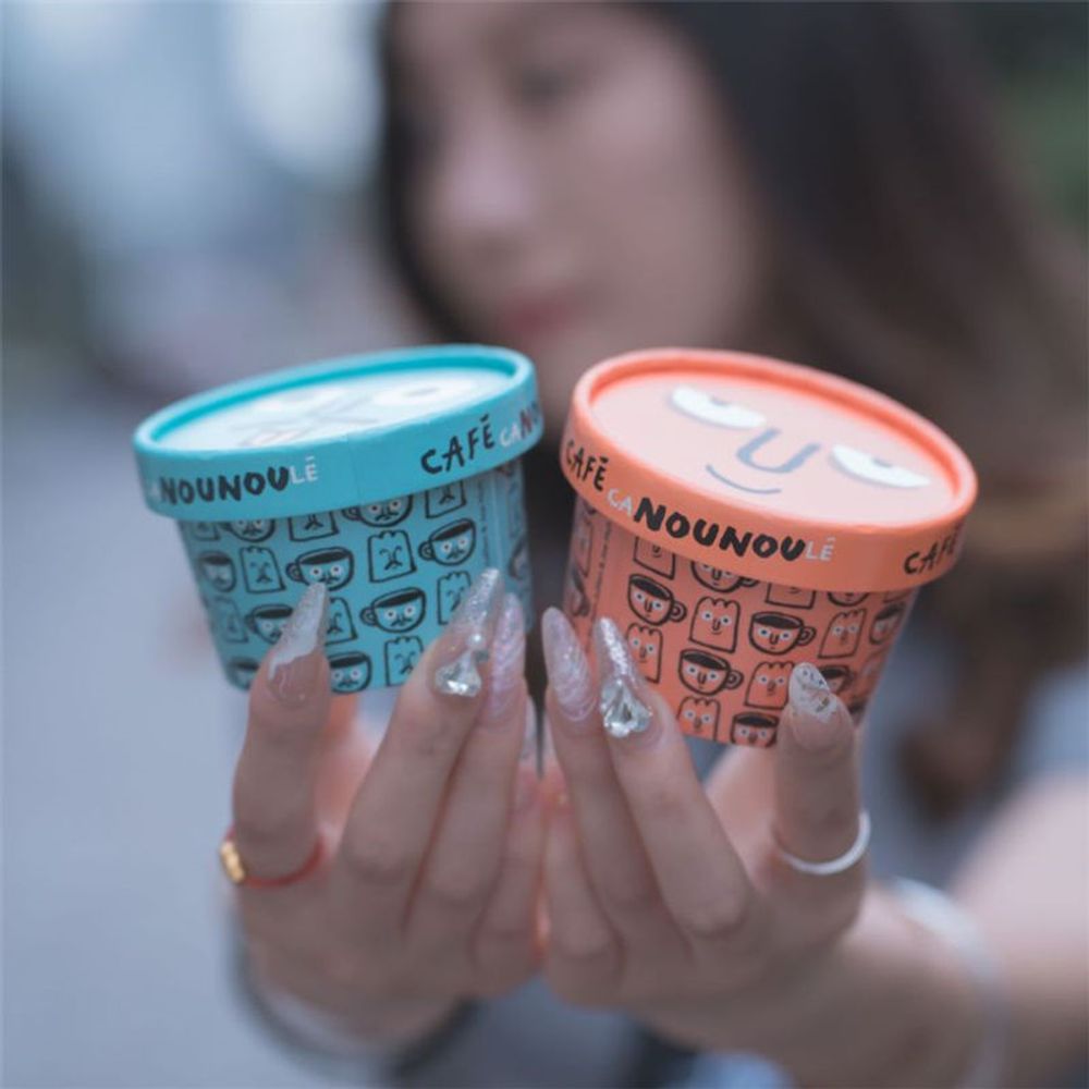 Ice Cream Containers with Paper Lids