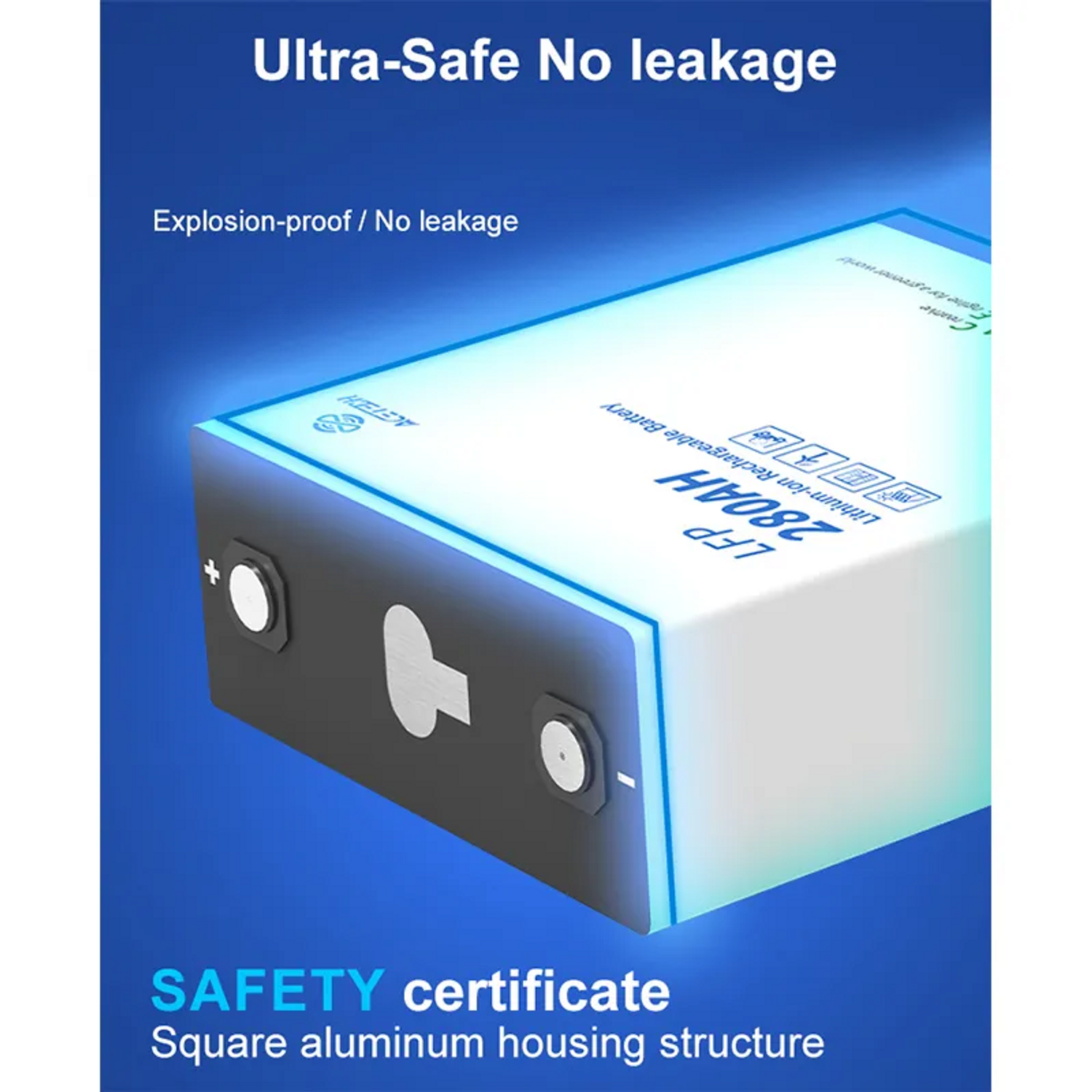 LIthium-ion Rechargeable Battery ulsra-safe No leakage