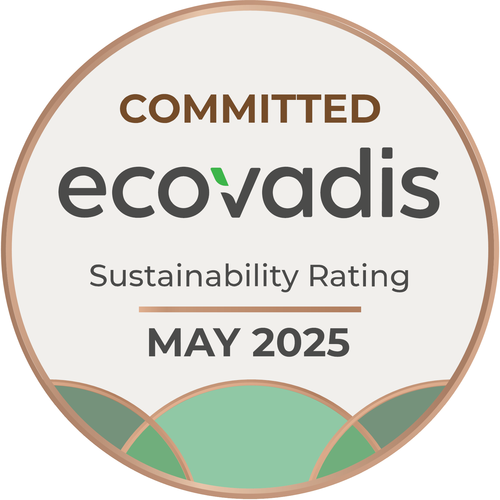 EcoVadis Sustainability Rating Bronze Medal – May 2025