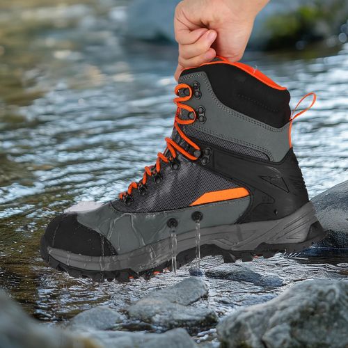 Men’s Wading Boots with Steel Nail Grip, Lightweight Wader Shoes