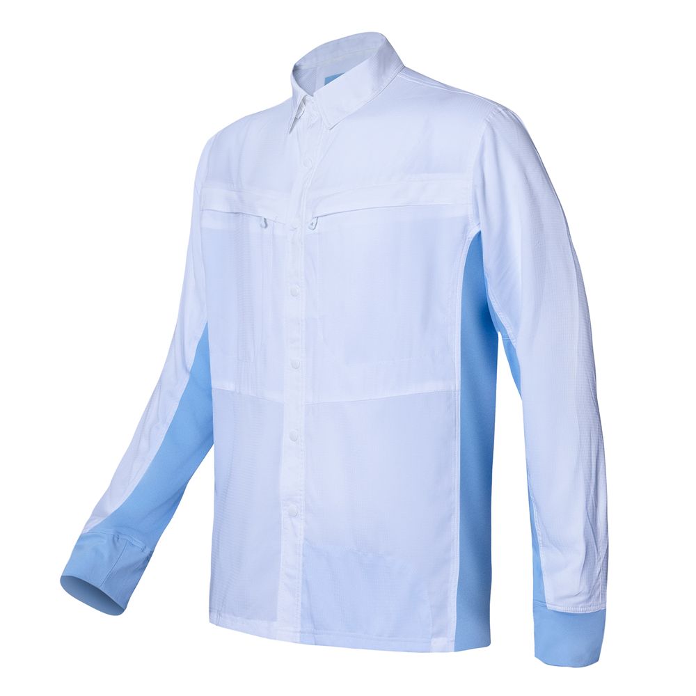 8Fans Легкие быстросохнущие мужские футболки из ледяного шелка с длинными рукавами для рыбалки