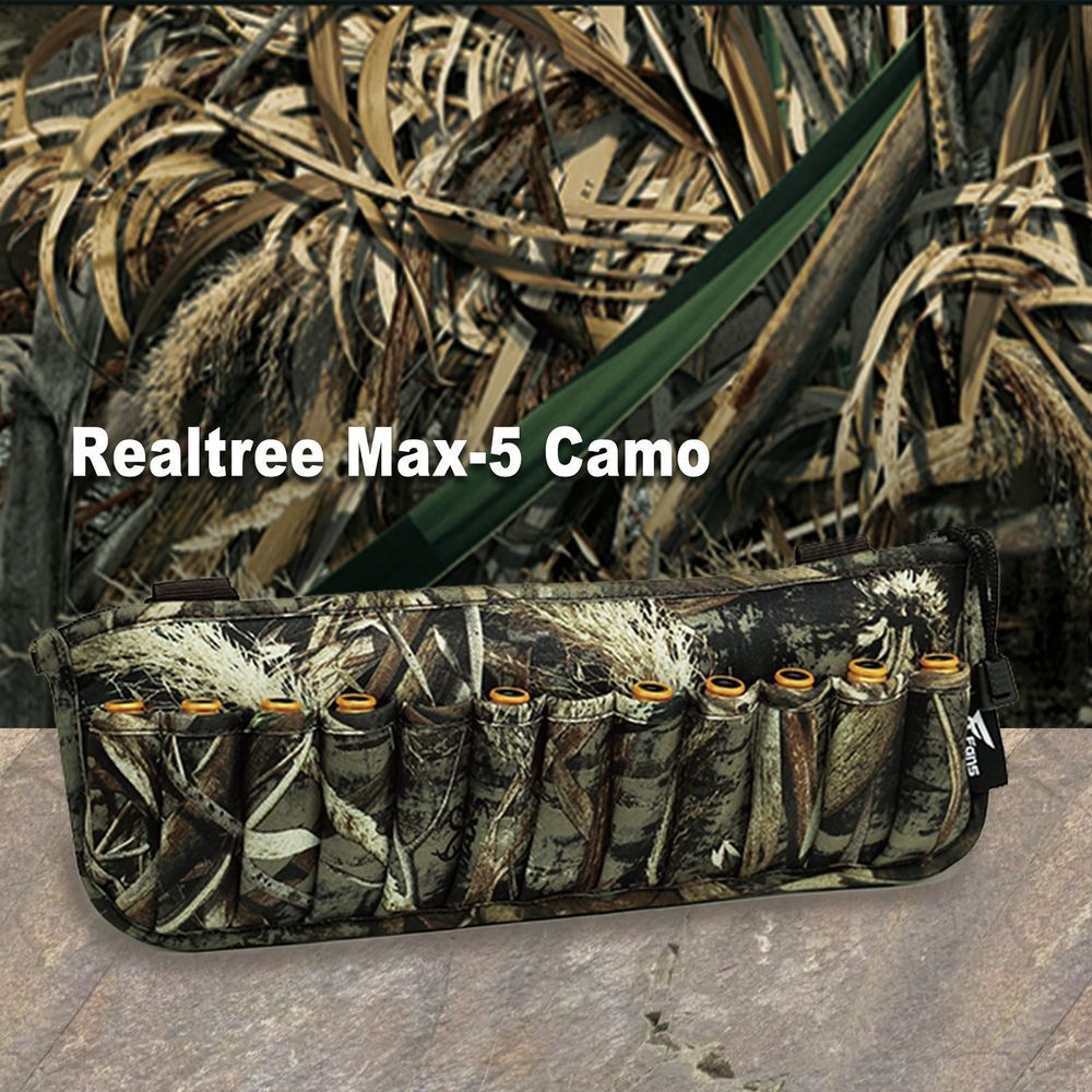 8Fans Realtree Max-5 Camo Neoprene 24 Shotgun Shell Holder with 2 Clips for Waders