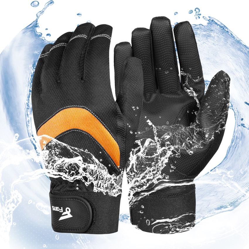 8 Fans 100% Waterproof Gloves for Men and Women，Fleece-Lined Work