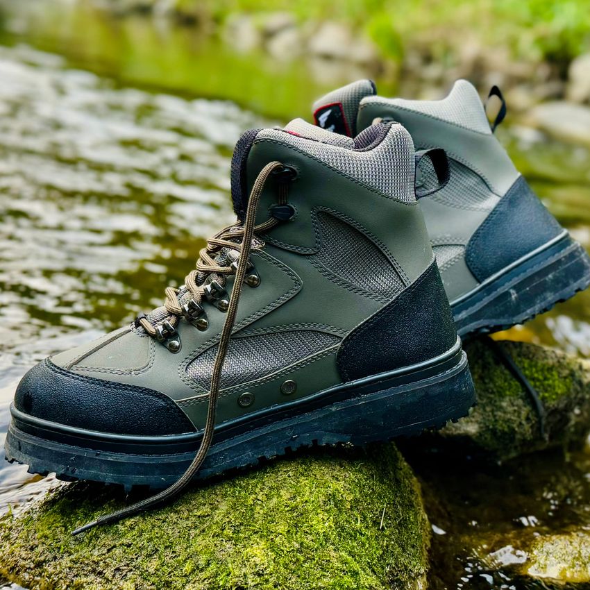 8 Fans Men's Fishing Hunting Wading Boots Anti-Slip Durable Rubber