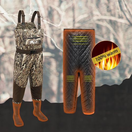 8Fans Breathable Hunting Waders, Duck Hunting Waders for Men 1000G Insulation Boots with 140G Removable Insulated Liner