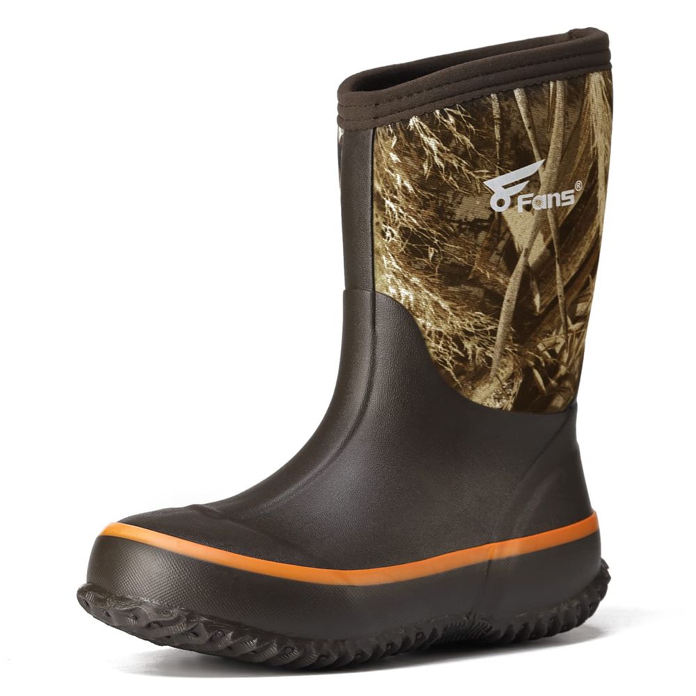 8Fans Max-5 Camo Waterproof Neoprene Rain boots for Kids