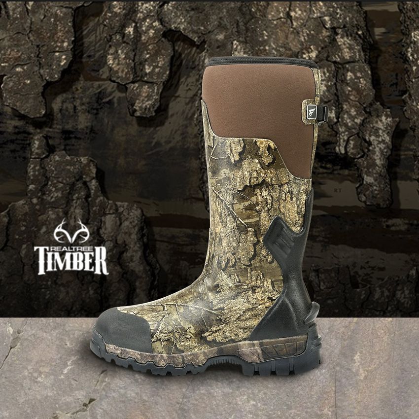 8Fans Realtree Timber Camo Deck Boots