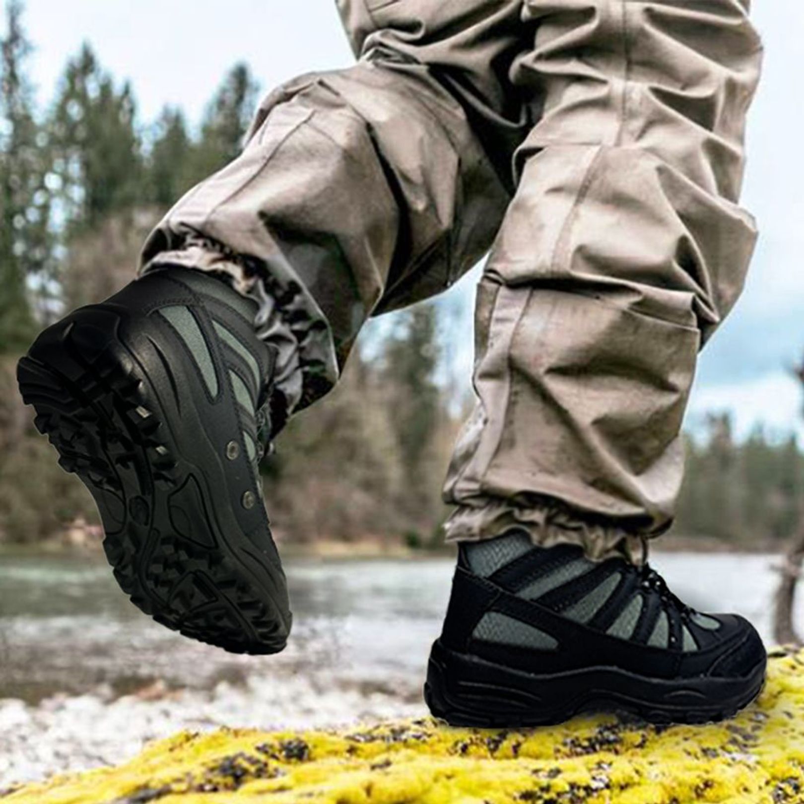 8Fans®Men's Fishing Hunting Wading Boots AntiSlip Durable Wading