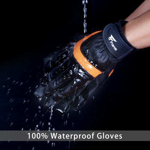 8 Fans 100% Waterproof Gloves for Men and Women，Fleece-Lined Work Gloves for Fishing, Gardering, Car Washing