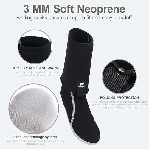 8 Fans Men's Neoprene Wading Socks for Fishing