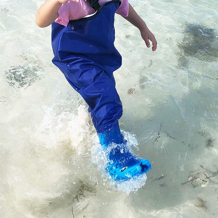  HWBZSZY Kids Waders Fishing Pants with Rubber Boots PVC/Nylon Rain  Pants + Waterproof Bootfoot Raincoat for Girls Boys,Blue,24 EU : Sports &  Outdoors