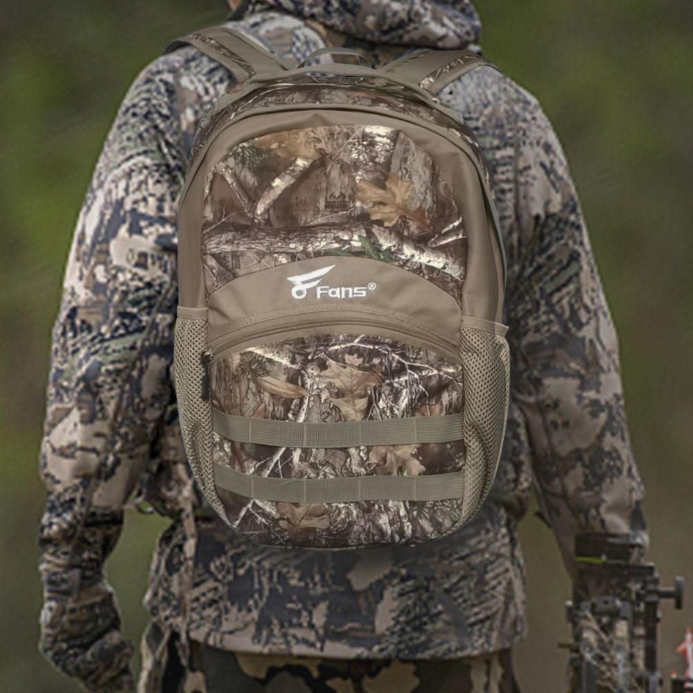 8Fans Hunting Backpack Waterproof Realtree Camo Hunting Pack, 600D Oxford Fabric & Adjustable Chest Strap