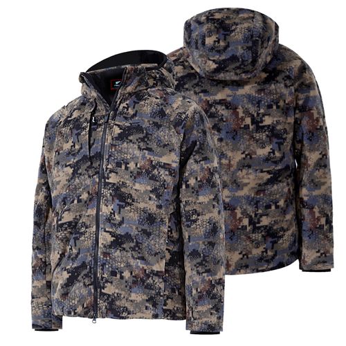 8 Fans Men’s Hunting Camo Jacket – 100% Polyester Fleece,Breathable Lightweight Coat with Detachable Hood & Pockets
