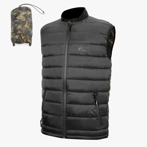 8 Fans Men’s Camo Softshell Vest, Warm Outdoor Sleeveless Jacket for Outdoor Hunting Fishing