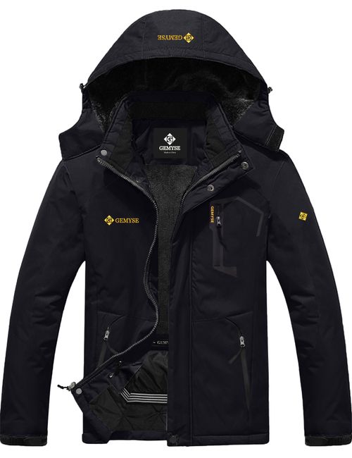 8FANS & GEMYSE Co-branded Men's Mountain Waterproof Ski Snow Jacket Winter Windproof Rain Jacket