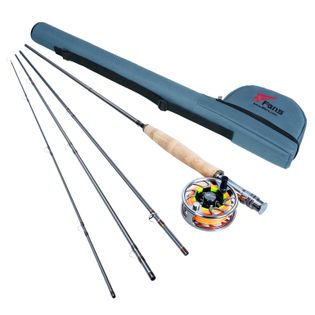 8Fans Fly Fishing Rod and Reel Combos with 4-Sections Portable Fly Rod and  CNC-machined Aluminum Alloy Fly Reel,Fly Fishing Complete Starter Package
