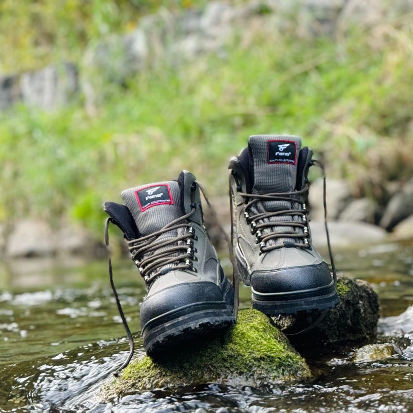 8 Fans Men's Fishing Hunting Wading Boots Anti-Slip Durable Rubber