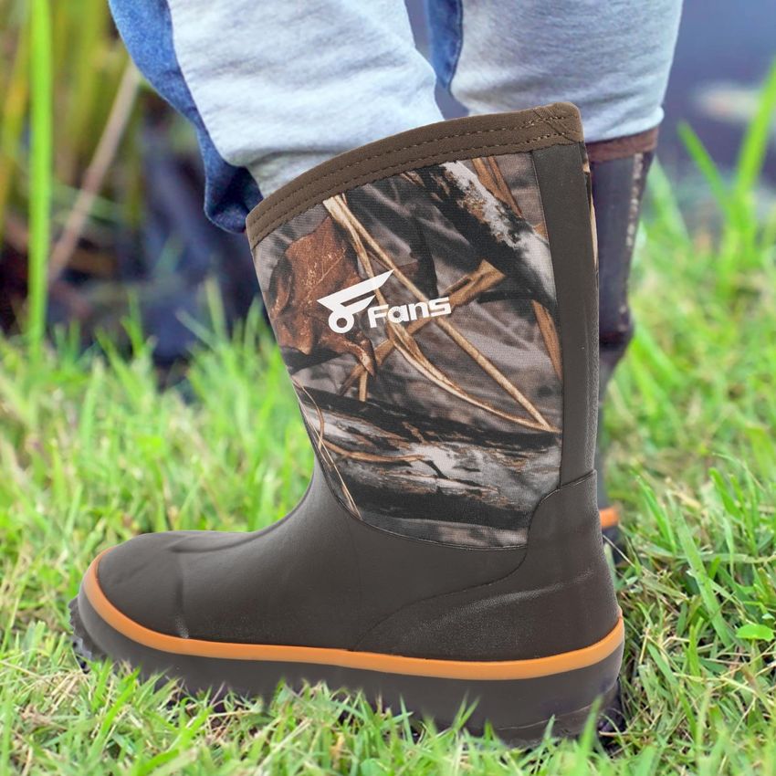 Insulated Boots, Black Bottom, Camo Upper, Water Proof Size 8 Amazon.com | Showave Men main image 4