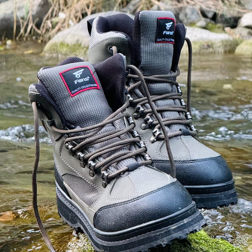 8 Fans Men's Fishing Hunting Wading Boots Anti-Slip Durable Rubber
