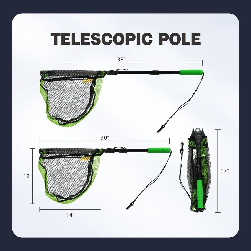 extendable pole fishing net Accessories- Fishing Nets Carbon Fishing Rod Scaling 9 Section Length Foldable Telescopic Handle for Carp Fishing Catching ,Fishing Landing Net,Easy Catch & Release ( Color : 5M ) For beginning fishermen and advanced anglers alike Small Fishing Net Berkley Catch