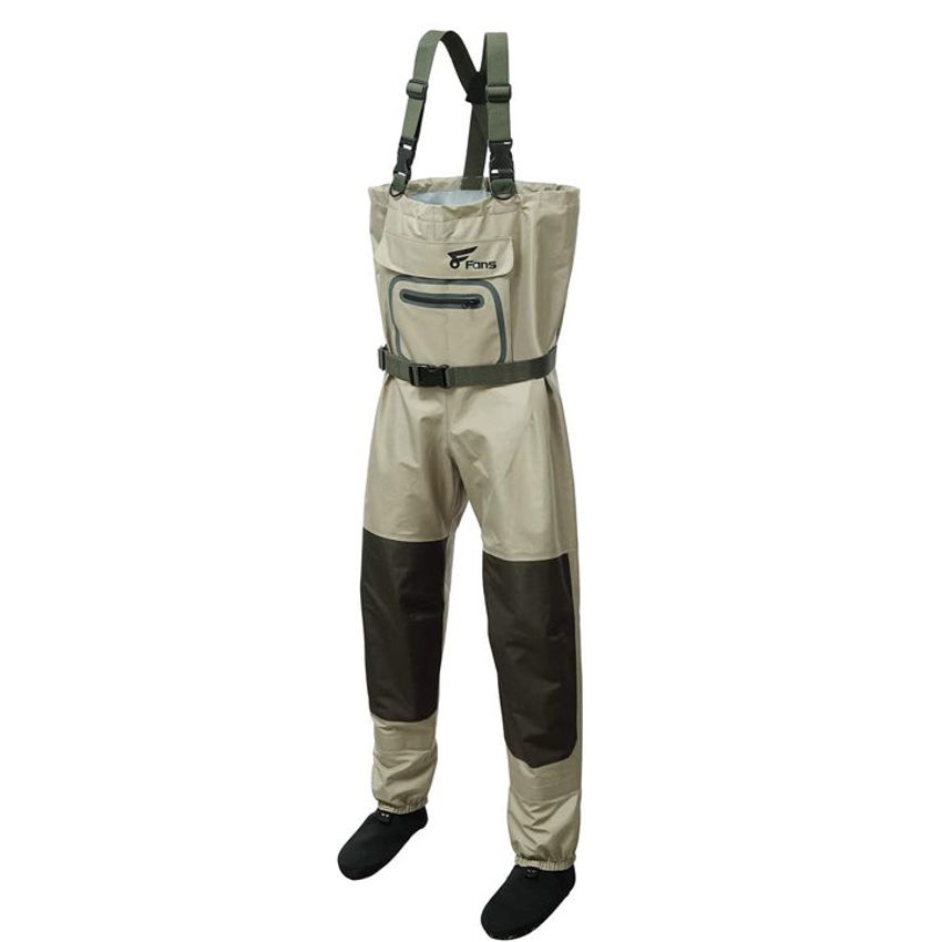 8Fans Breathable X-Back Chest Waders, 3-Layer Fabric with